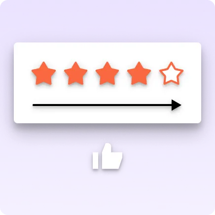 A graphic of rating stars
