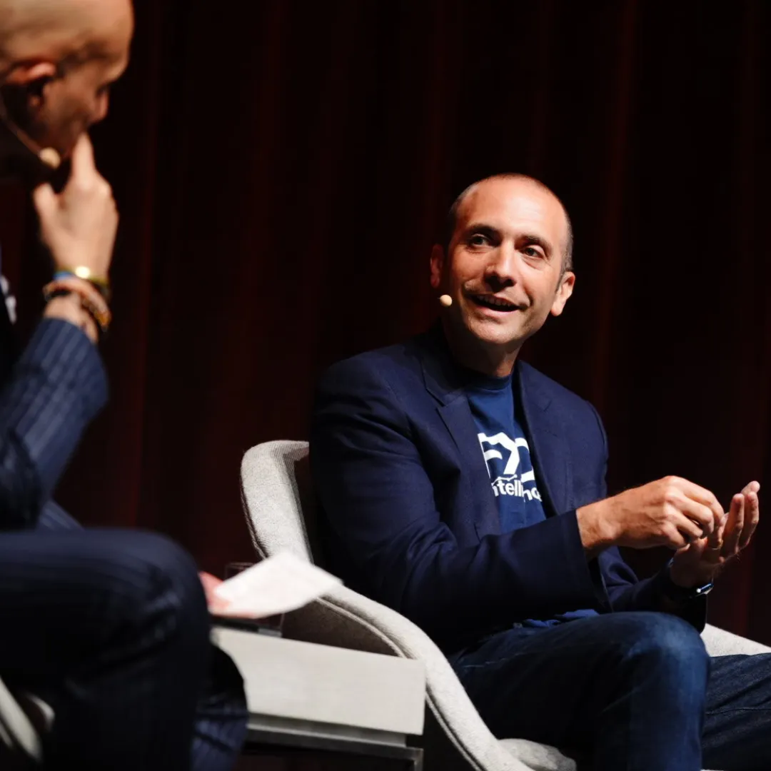 A picture of a man on stage