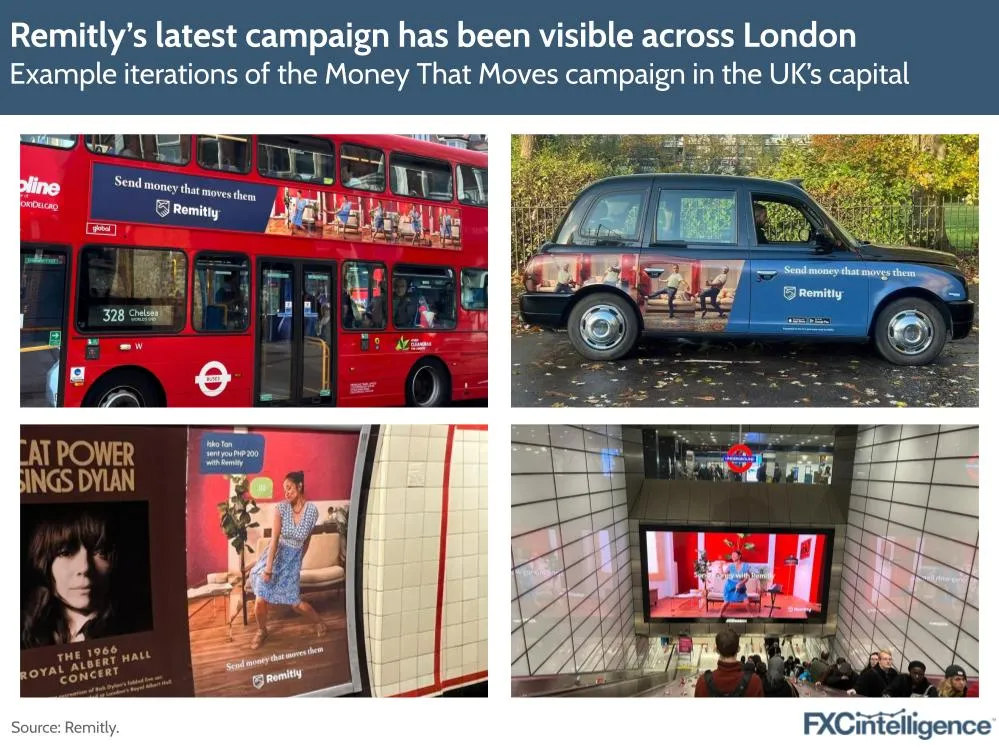 Remitly's latest campaign has been visible across London
Example iterations of the Money that Moves campaign in the UK's capital